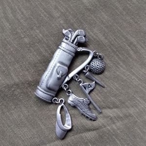 1970's Vintage Golf Bag Brooch